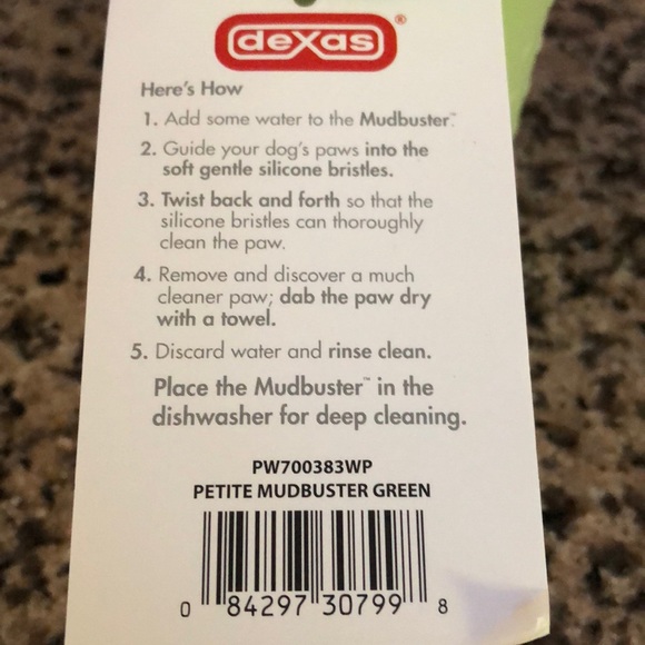 Dexas Mudbuster Petite Dog or Cat Paw Washer Cleaner in Green - Picture 12 of 16